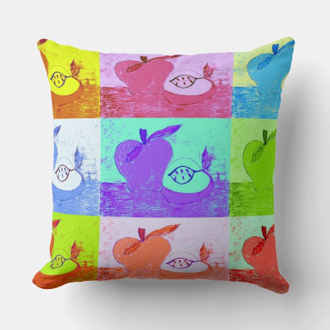 Pop Art Apple MoJo Pillow Kissen (Vorderseite)