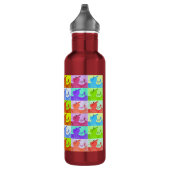 Pop Art Apple Pexagon Wasserflasche Trinkflasche (Rechts)