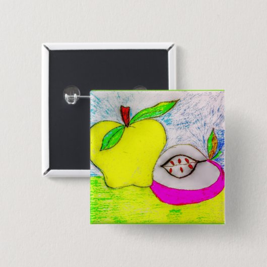 Pop Art Apples Button (Vorne & Hinten)