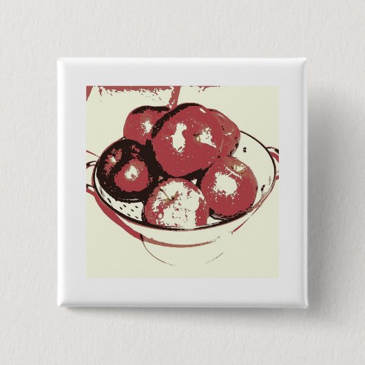 Pop Art Apples Button (Vorderseite)