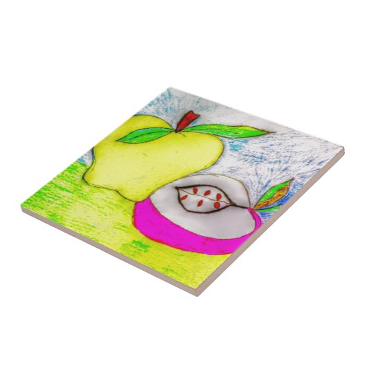 Pop Art Apples Fliese (Seite)