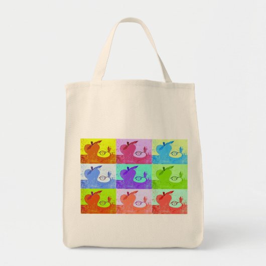 Pop Art Apples Leinwand Tasche (Vorne)