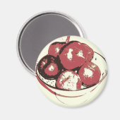 Pop Art Apples Magnet (Vorderseite/Rückseite)