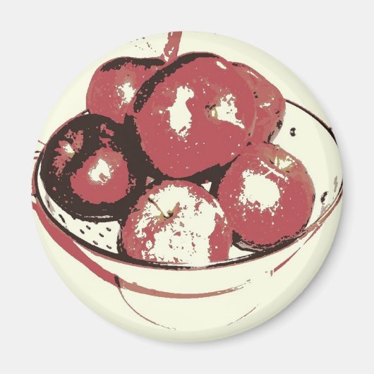 Pop Art Apples Magnet (Vorne)