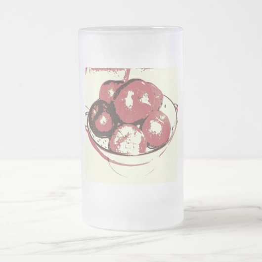 Pop Art Apples Mattglas Bierglas (Mittel)
