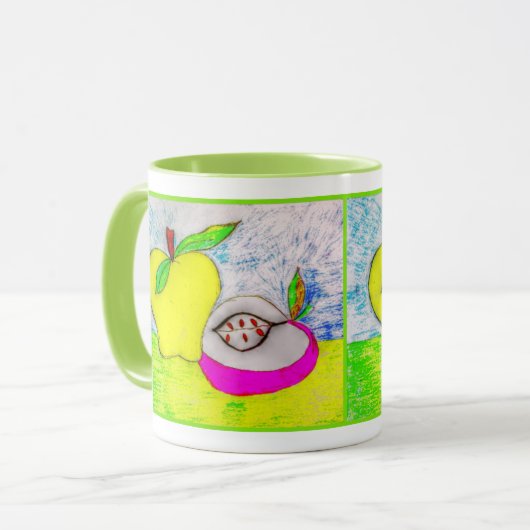 Pop Art Apples Tasse (Vorderseite Links)