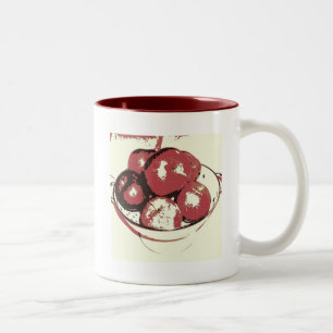 Pop Art Apples Zweifarbige Tasse
