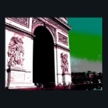 Pop Art Arc de Triomphe Poster<br><div class="desc">Pop kunstinspiriert Poster des L'Arc de Triomphe in Paris.</div>