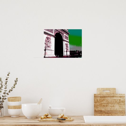 Pop Art Arc de Triomphe Poster (Küche)