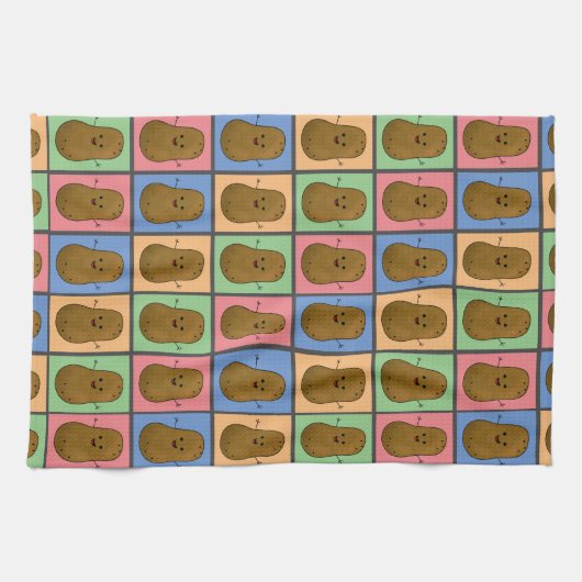 Pop Art Art Potato Geschirrtuch (Horizontal)