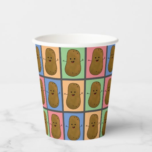 Pop Art Art Potato Pappbecher (Vorderseite)