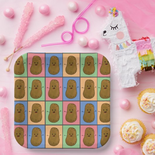 Pop Art Art Potato Pappteller (Party)