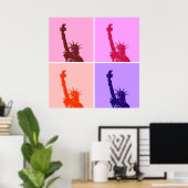 Pop Art Art Statue of Liberty Poster (Heimbüro)