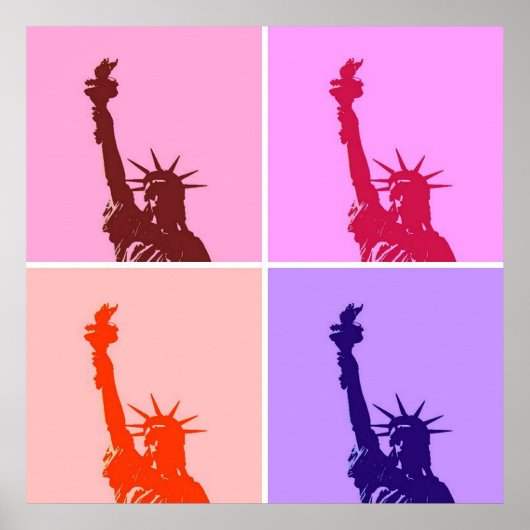 Pop Art Art Statue of Liberty Poster (Vorne)