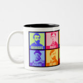 Pop Art Artists | Farbige Mod Zweifarbige Tasse (Links)