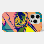 Pop Art Astronaut Driving Rocket Car Case-Mate iPhone Hülle (Rückseite (Horizontal))