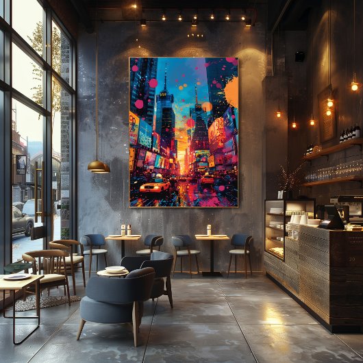 Pop Art: Atardecer en la Ciudad Fotodruck