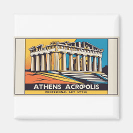 Pop Art Athens Parthenon Magnet