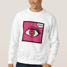 Pop Art Auge Ausfüllen In Rosa Box Wow Text