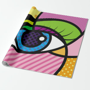 POP ART Augen Illustration.art,pop,auge,grafisches Geschenkpapier