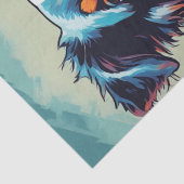 Pop Art: Australian Shepherd Decoupage Seidenpapier (Detail)