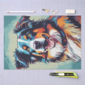 Pop Art: Australian Shepherd Decoupage Seidenpapier (Handwerk)