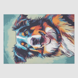 Pop Art: Australian Shepherd Decoupage Seidenpapier