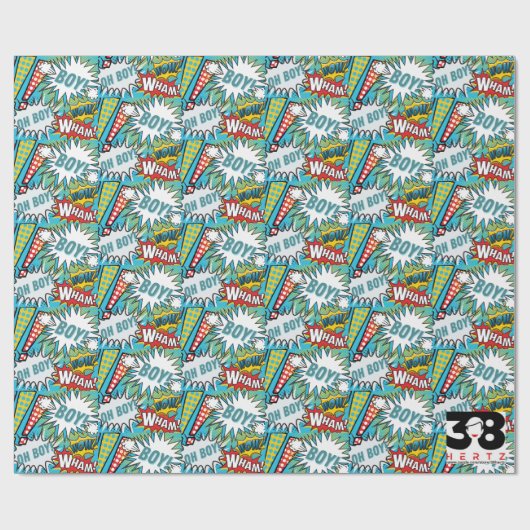 Pop Art Baby Boy Geschenkpapier (Flach)