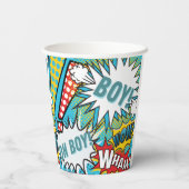 Pop Art Baby Boy Pappbecher (Rückseite)