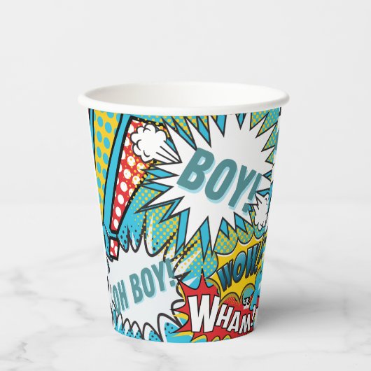 Pop Art Baby Boy Pappbecher (Vorderseite)