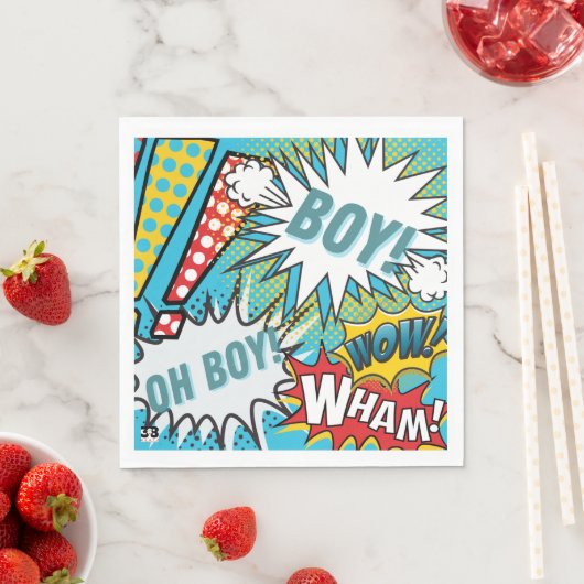 Pop Art Baby Boy Serviette (Beispiel)