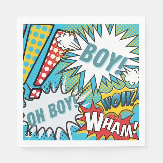 Pop Art Baby Boy Serviette (Vorderseite)