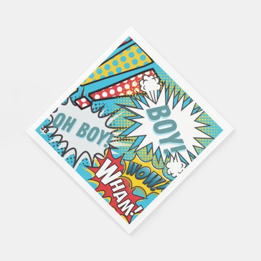 Pop Art Baby Boy Serviette (Ecke)