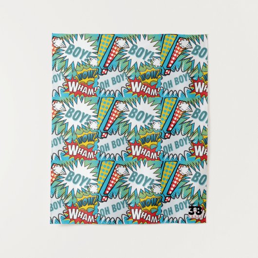 Pop Art Baby Boy Wandteppich (Vorderseite)