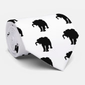 Pop Art Baby Elephant Silhouette Krawatte (Gerollt)