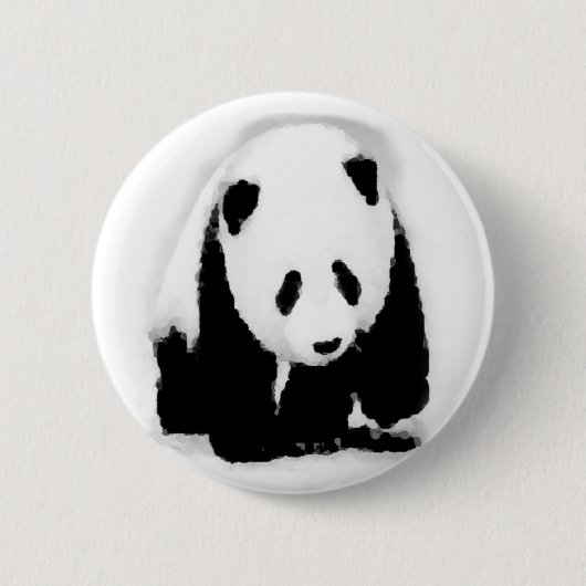 Pop Art Baby Panda Button (Vorderseite)