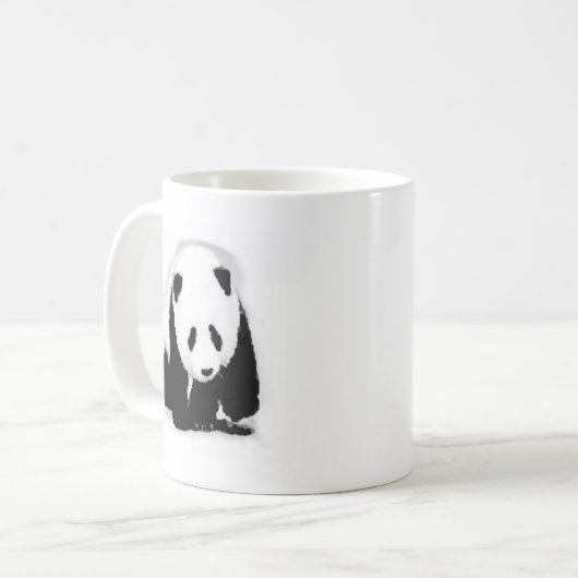 Pop Art Baby Panda Kaffeetasse (Vorderseite Links)