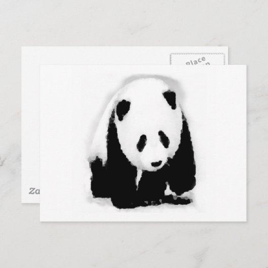 Pop Art Baby Panda Postkarte (Vorne/Hinten)