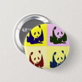 Pop Art Baby Pandas Button (Vorne & Hinten)