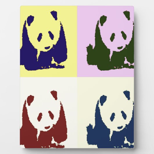 Pop Art Baby Pandas Fotoplatte (Vorderseite)