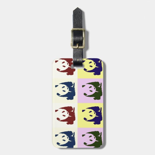 Pop Art Baby Pandas Gepäckanhänger (Vorderseite vertikal)