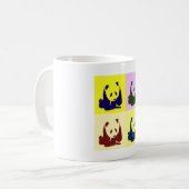 Pop Art Baby Pandas Kaffeetasse (Vorderseite Links)