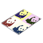 Pop Art Baby Pandas Notizblock (Linke Seite)