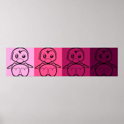 Pop Art Baby Tux Poster (Vorne)