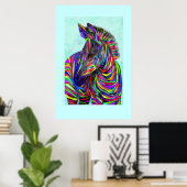 Pop Art Baby Zebra Poster (Heimbüro)