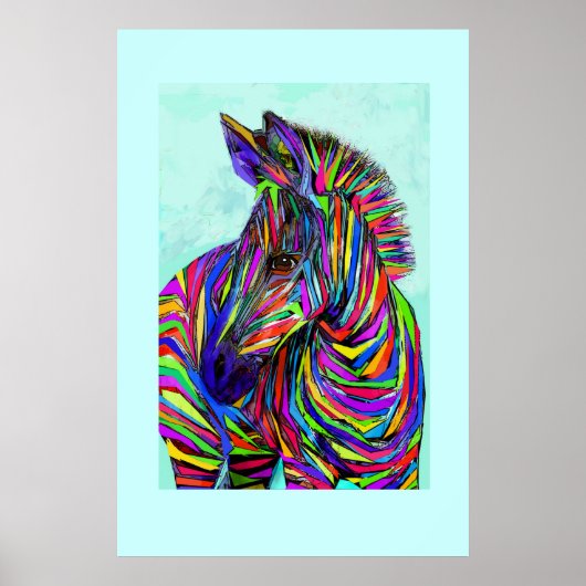 Pop Art Baby Zebra Poster (Vorne)