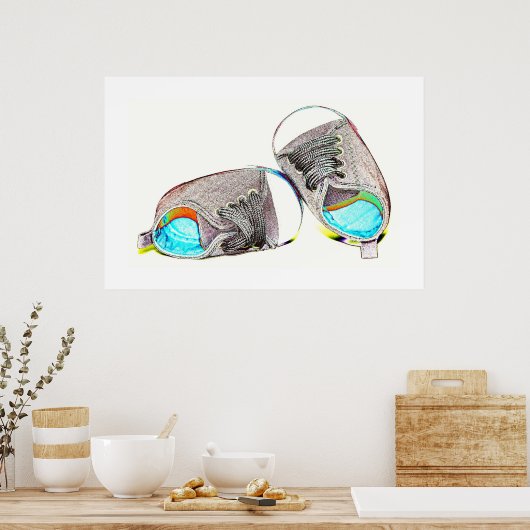Pop Art Babyschuhe Poster (Küche)