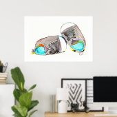Pop Art Babyschuhe Poster (Heimbüro)