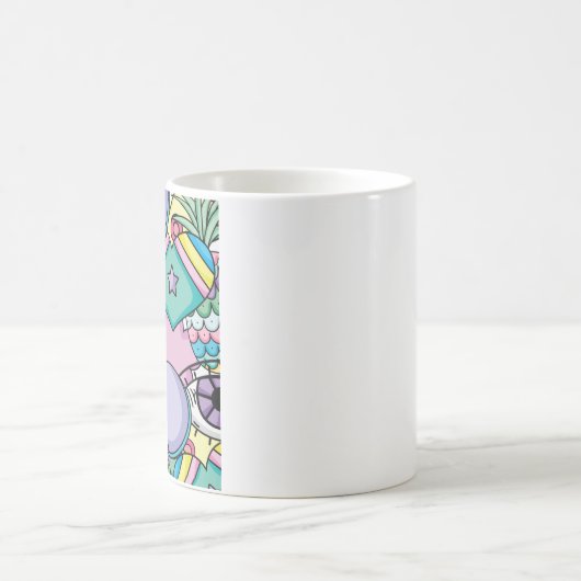 Pop Art Background Cartoon Kaffeetasse (Mittel)