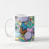 Pop Art Background Cartoon Kaffeetasse (Links)